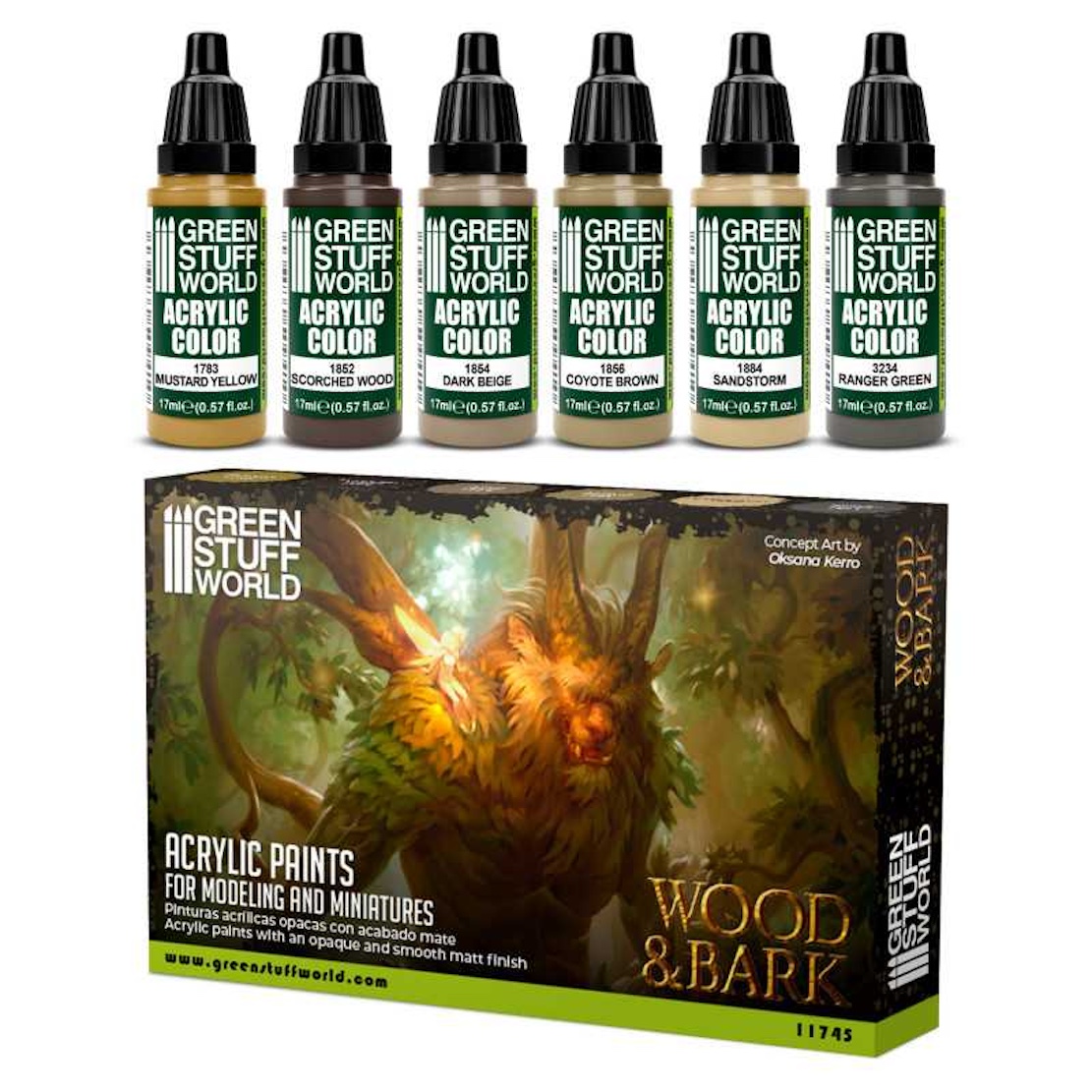 Green Stuff World Paint Set - WOOD n BARK (Green Stuff World)