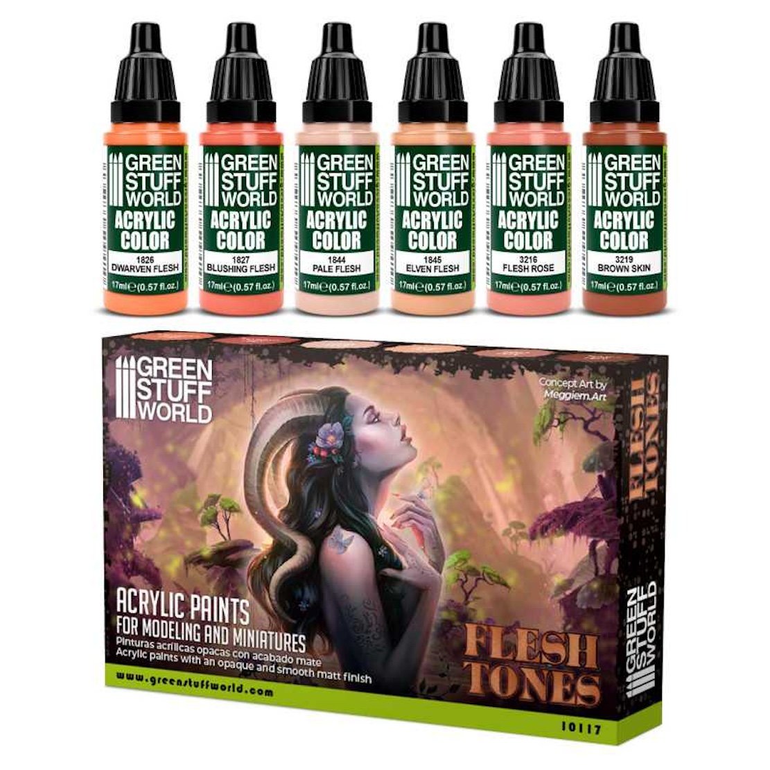Green Stuff World Paint Set - Flesh Tones (Green Stuff World)
