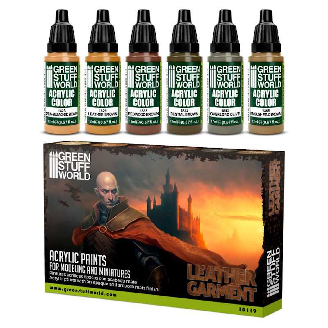 Green Stuff World Paint Set - Leather Brown (Green Stuff World)