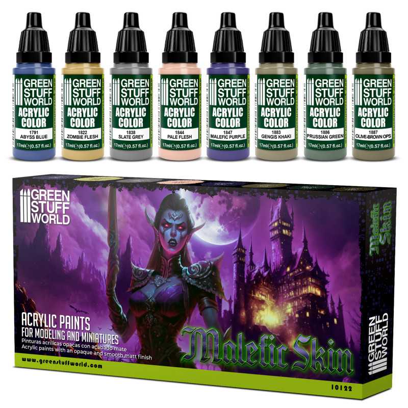 Green Stuff World Paint Set - Malefic Skin (Green Stuff World)