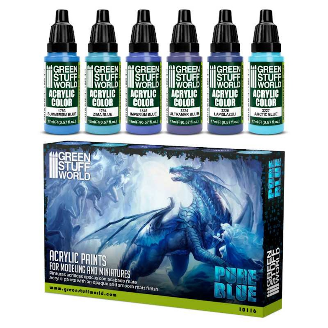 Green Stuff World Paint Set - Pure Blue (Green Stuff World)