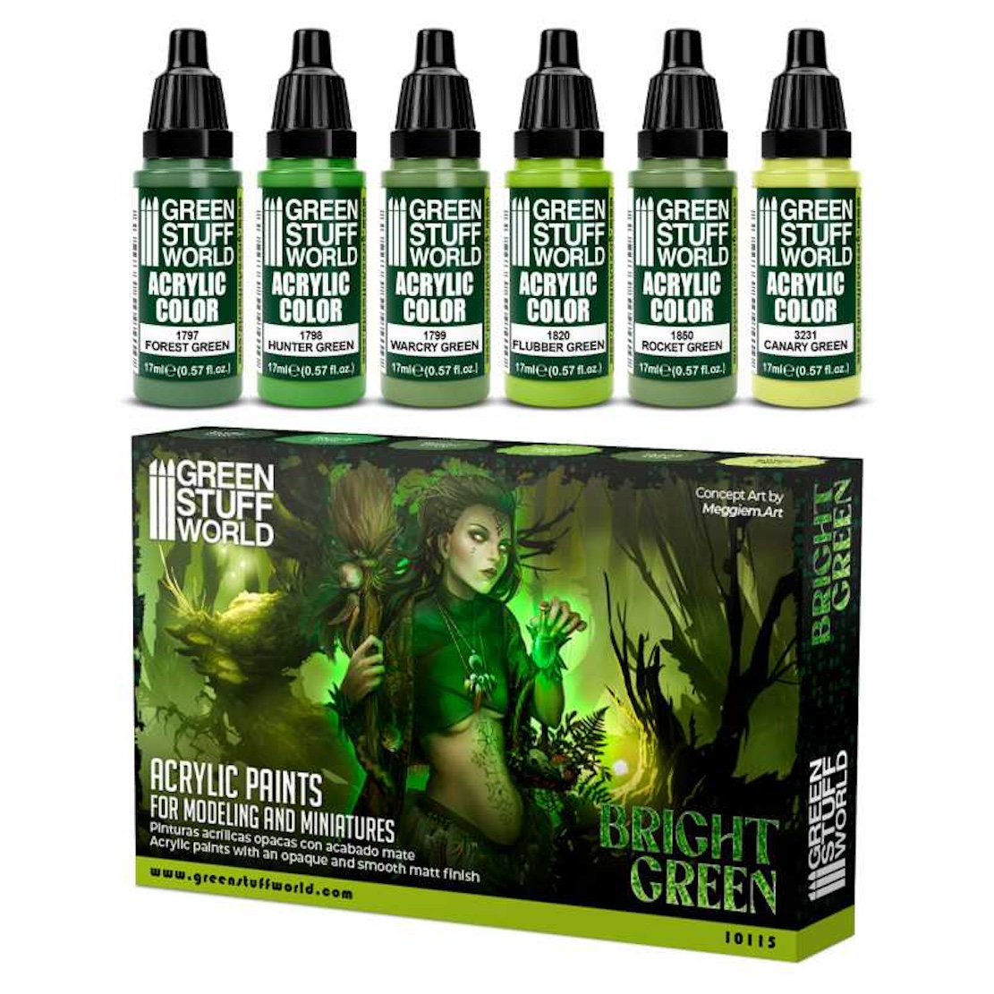 Green Stuff World Paint Set - Bright Green (Green Stuff World)