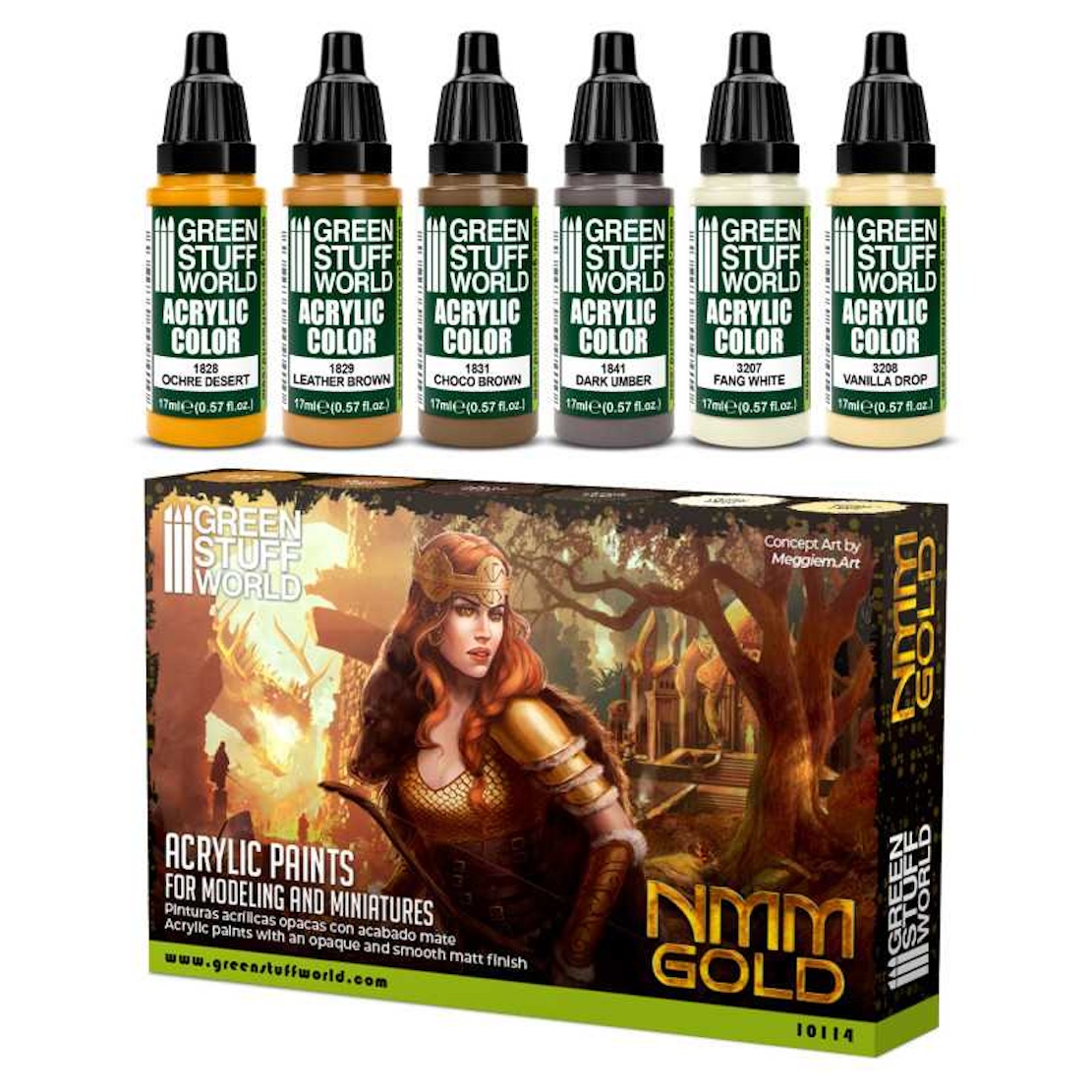 Green Stuff World Paint Set - NMM Gold (Green Stuff World)