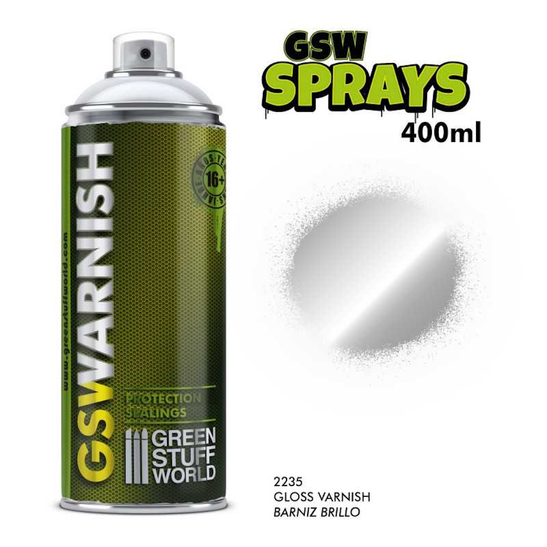 Green Stuff World SPRAY GLOSS Varnish 400ml (Green Stuff World)