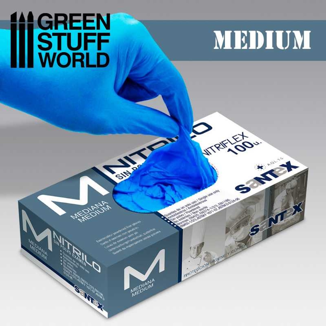 Green Stuff World 100x rukavice Nitrile Gloves - Medium (Green Stuff World)