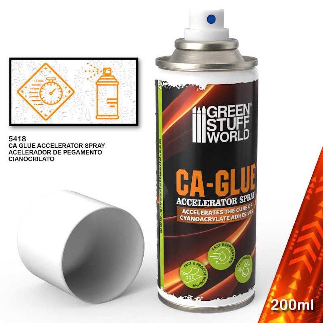 Green Stuff World CA Glue Accelerator Spray 200ml (Green Stuff World)