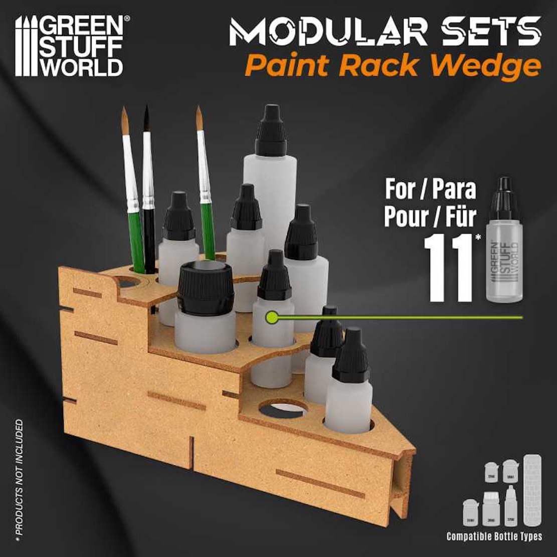 Green Stuff World Modular Paint Rack - WEDGE (Green Stuff World)