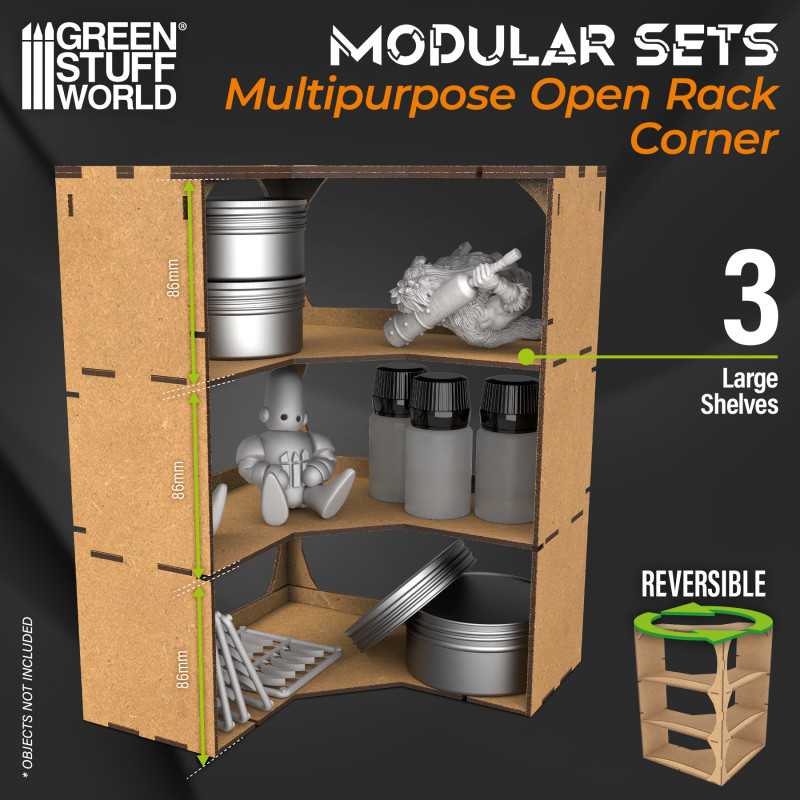 Green Stuff World Multipurpose Open Rack - CORNER (Green Stuff World)