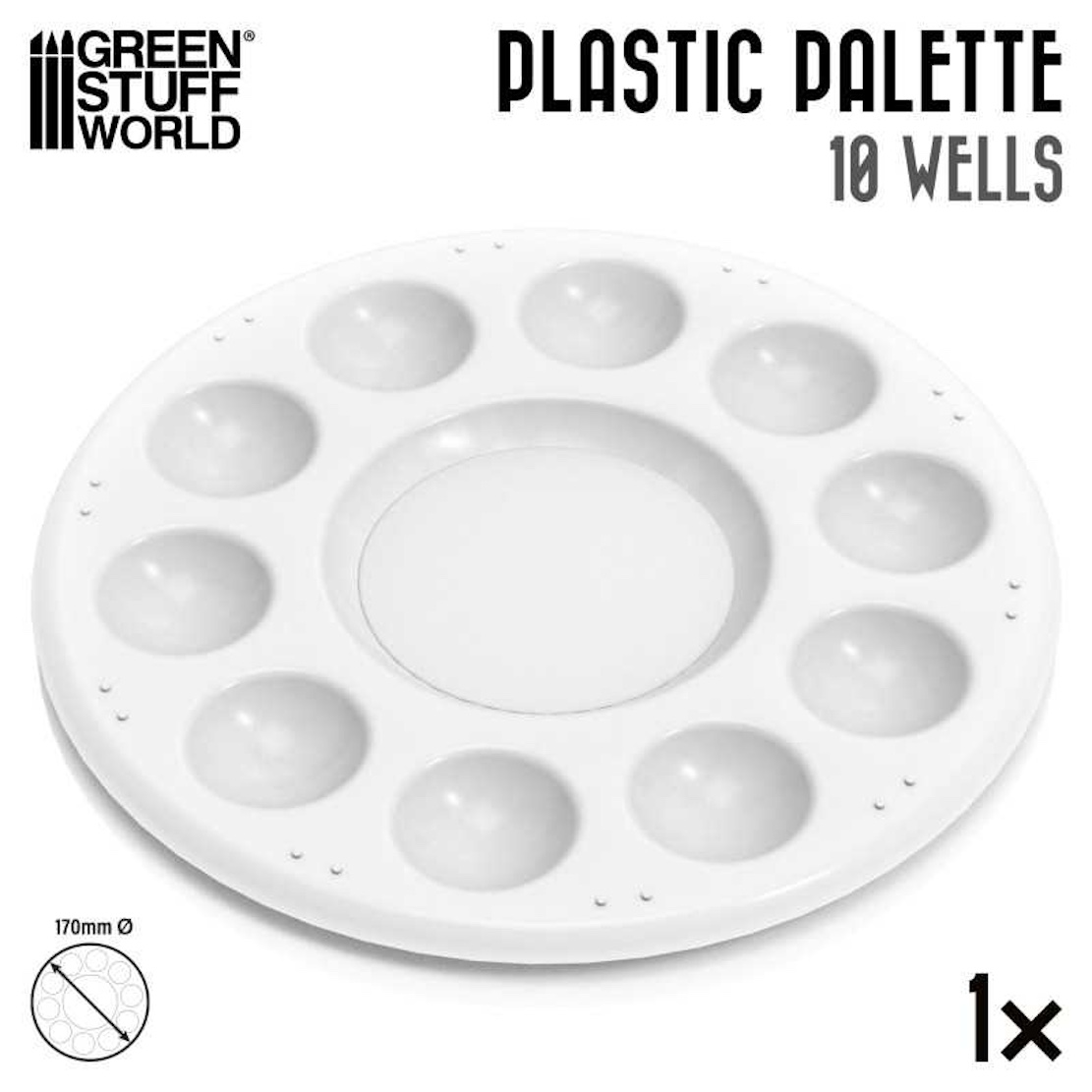 Green Stuff World Plastic Round Mixing Palette (Green Stuff World)