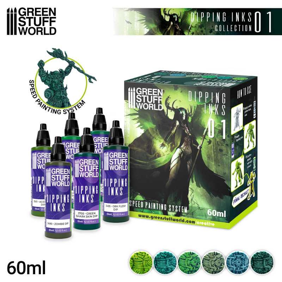 Green Stuff World Paint Set - Dipping collection 01 (Green Stuff World)