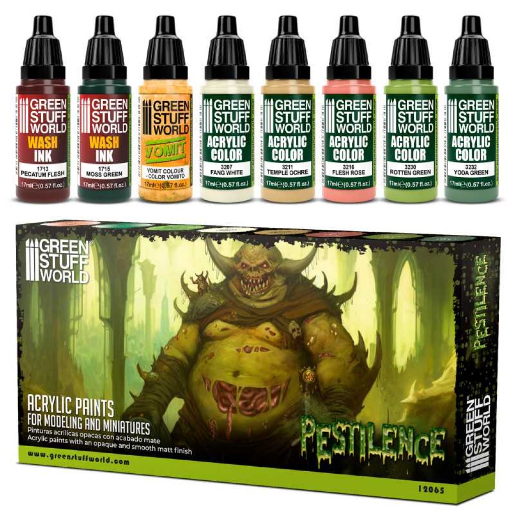 Green Stuff World Paint Set - Pestilence (Green Stuff World)