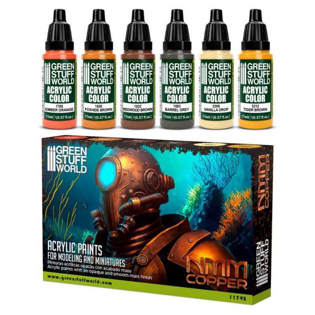 Green Stuff World Paint Set - NMM Copper (Green Stuff World)