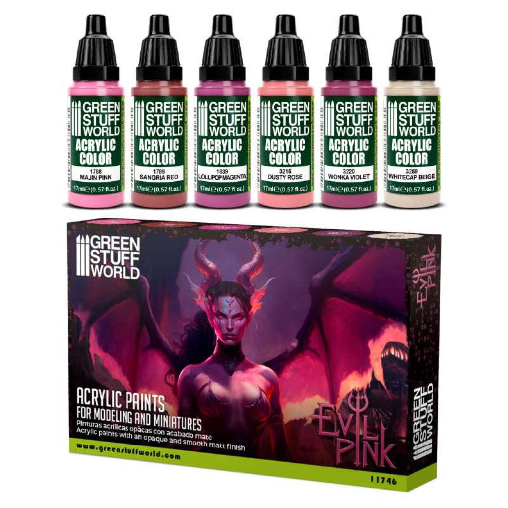 Green Stuff World Paint Set - Evil Pink (Green Stuff World)