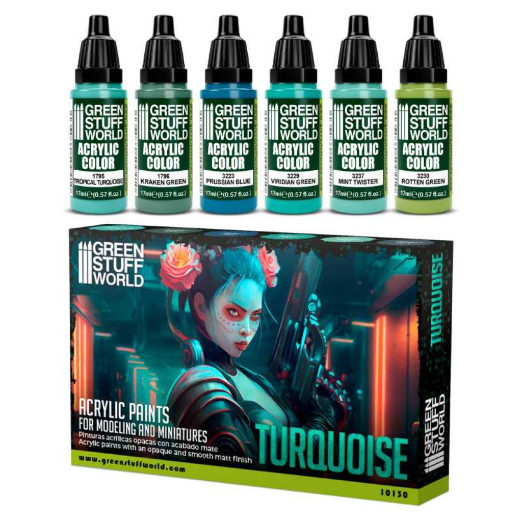 Green Stuff World Paint Set - Turquoise (Green Stuff World)