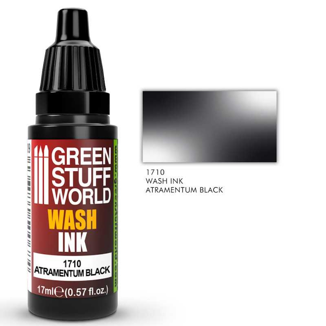 Green Stuff World Wash Ink Atramentum Black 17ml (Green Stuff World)