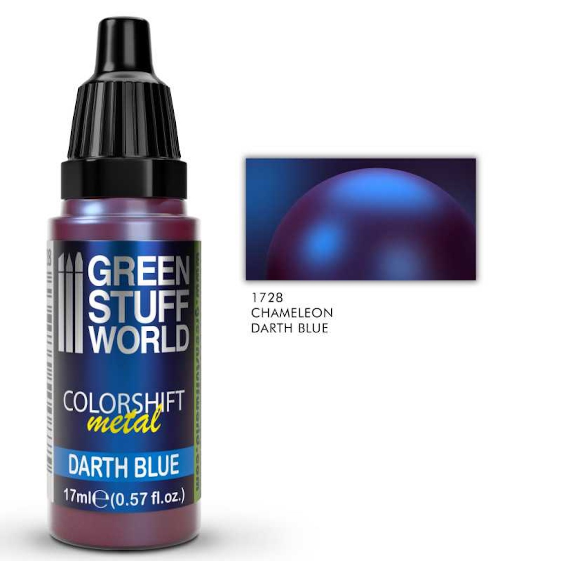 Green Stuff World Chameleon Paint DARTH BLUE 17ml - colorshift metal (Green Stuff World)