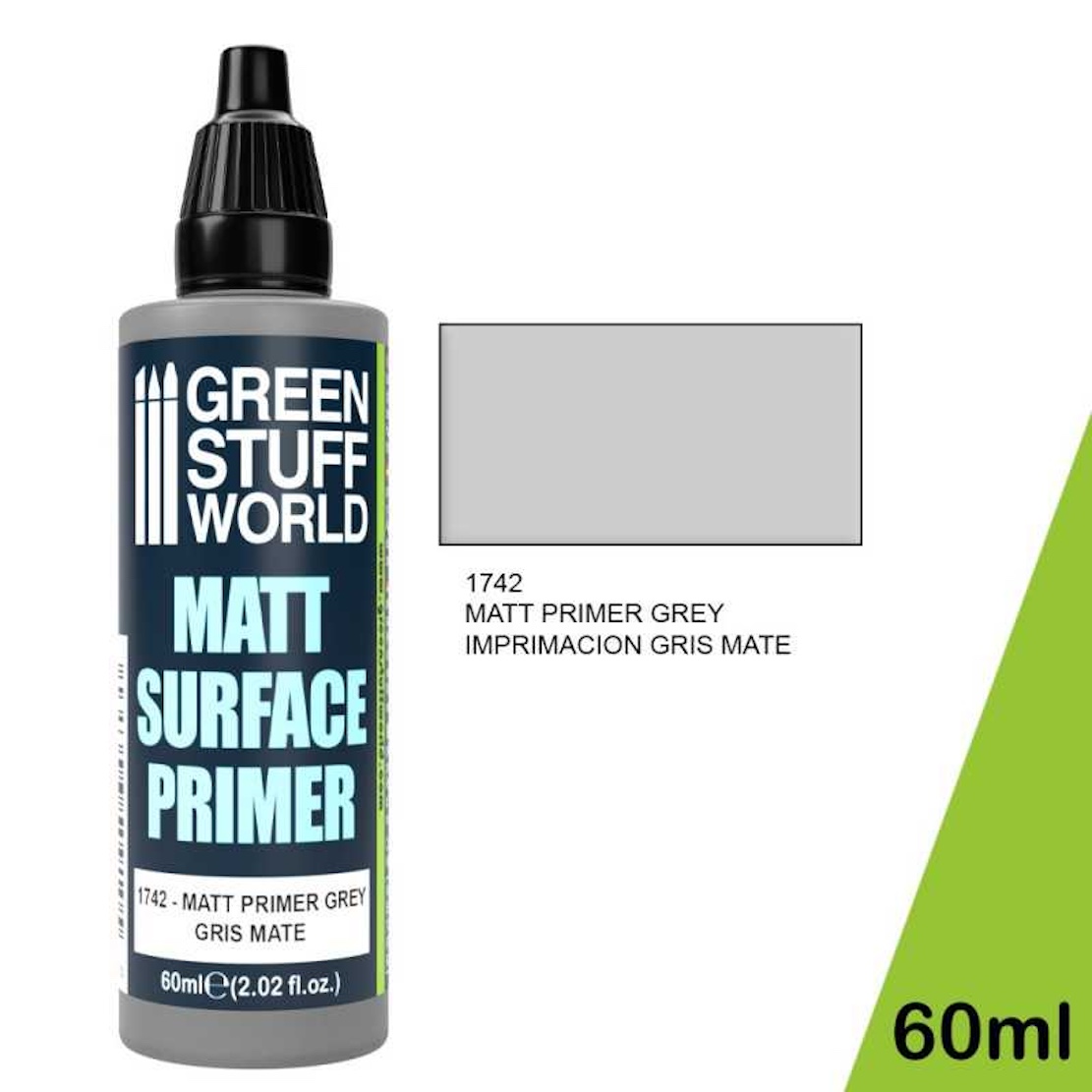 Green Stuff World Matt Surface Primer 60ml - Grey (Green Stuff World)