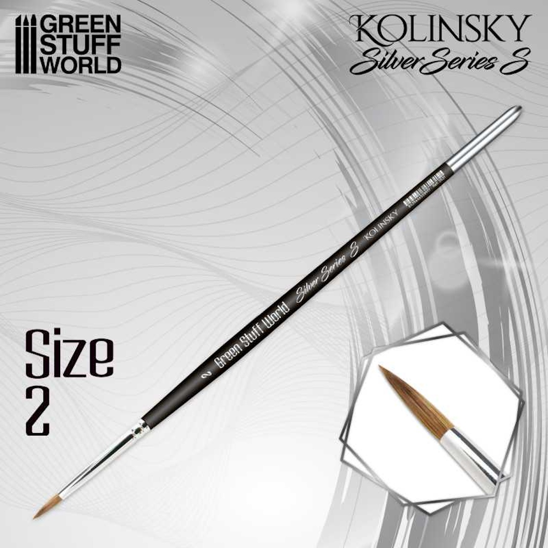 Green Stuff World Brush SILVER SERIES (S) - 2 (Green Stuff World)