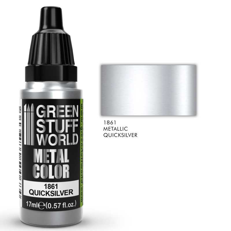 Green Stuff World Acrylic Metal Paint - QUICKSILVER 17ml (Green Stuff World)