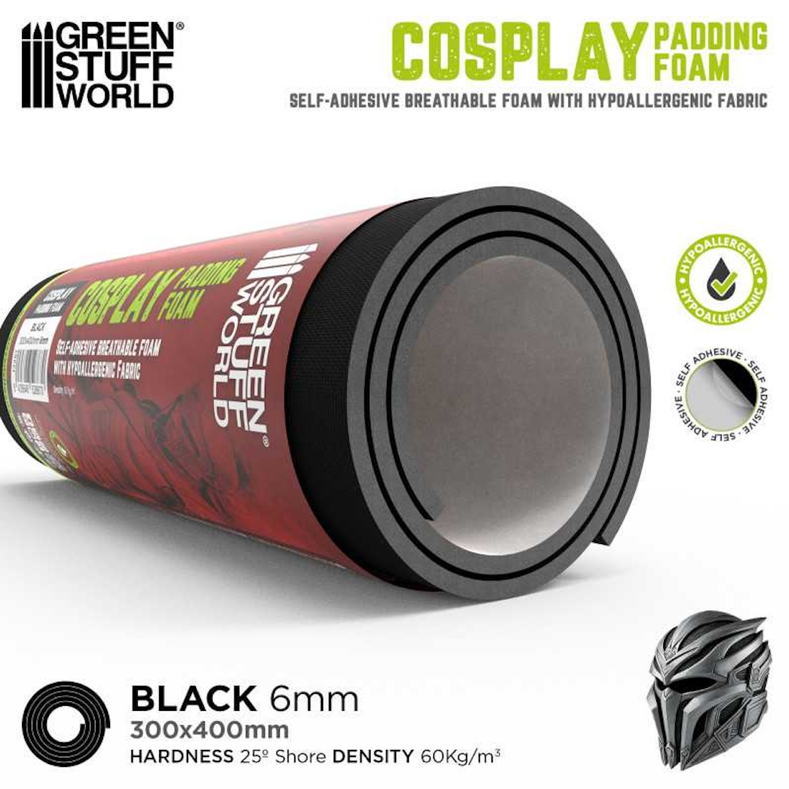 Green Stuff World 6mm polstrovací pěna do cosplay helem a kostýmů (Green Stuff World)