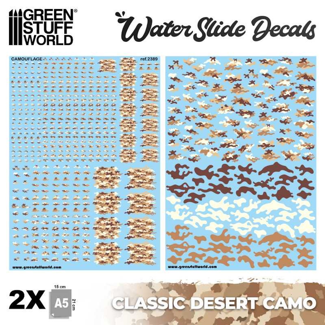 Green Stuff World Waterslide Decals - Classic Desert Camo (Green Stuff World)