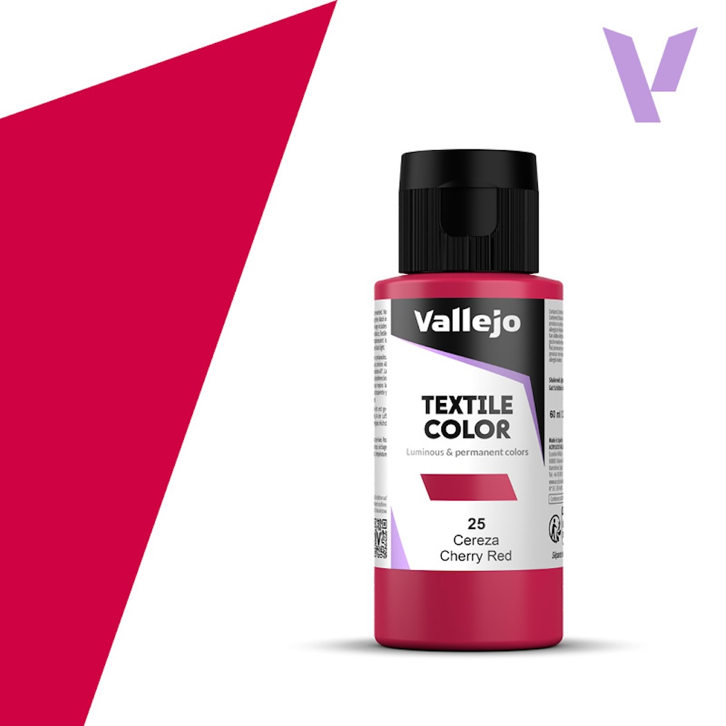 Vallejo Textile Color 40025 Cherry Red (60ml)