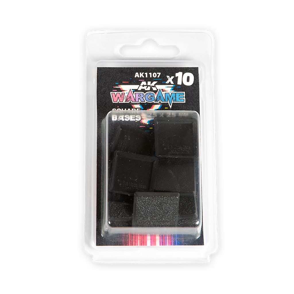 AK Interactive AK1107 SQUARE BASE (25x25mm - 10 units)