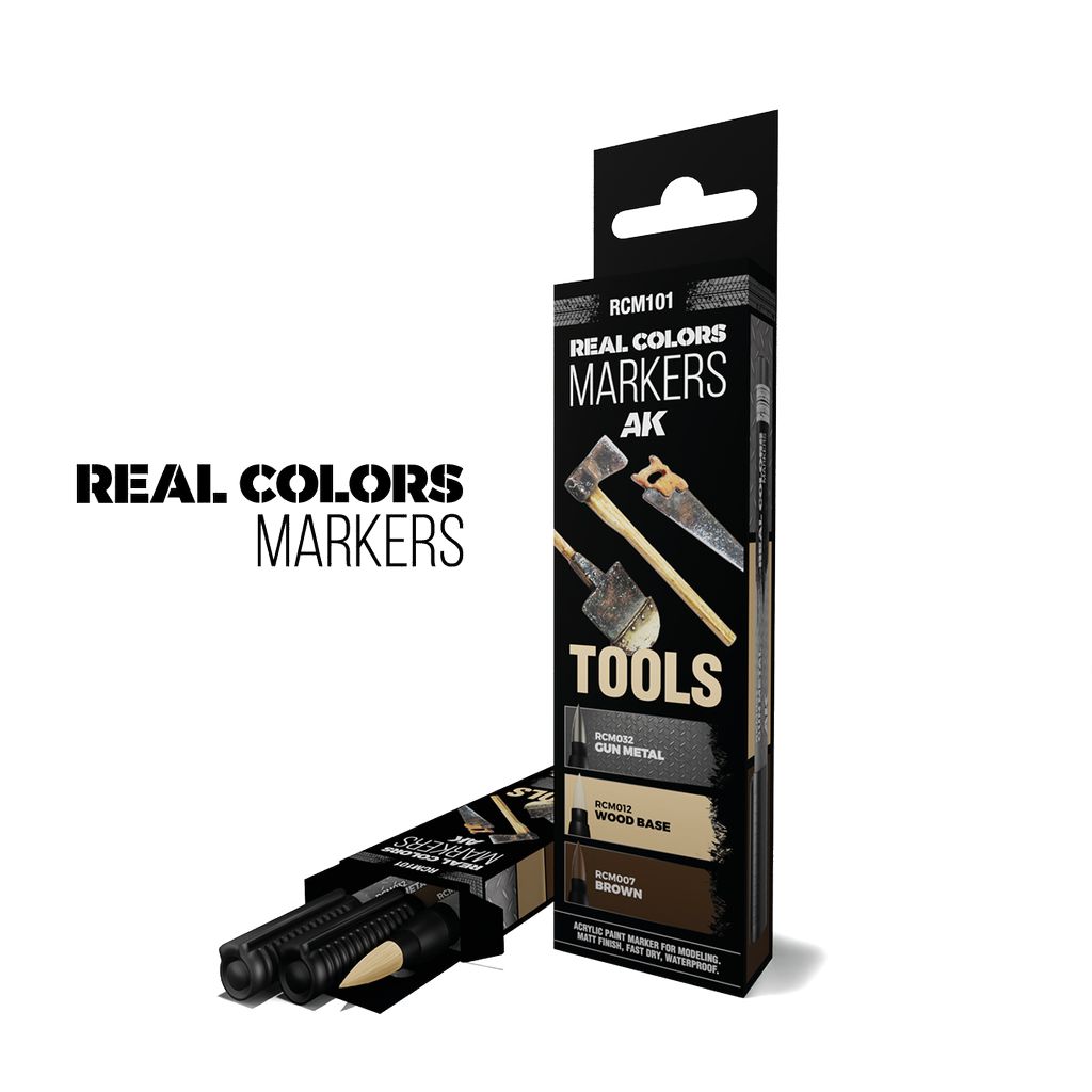 AK Interactive RCM101 TOOLS - SET 3 Real Colors (Set 3 markerů)