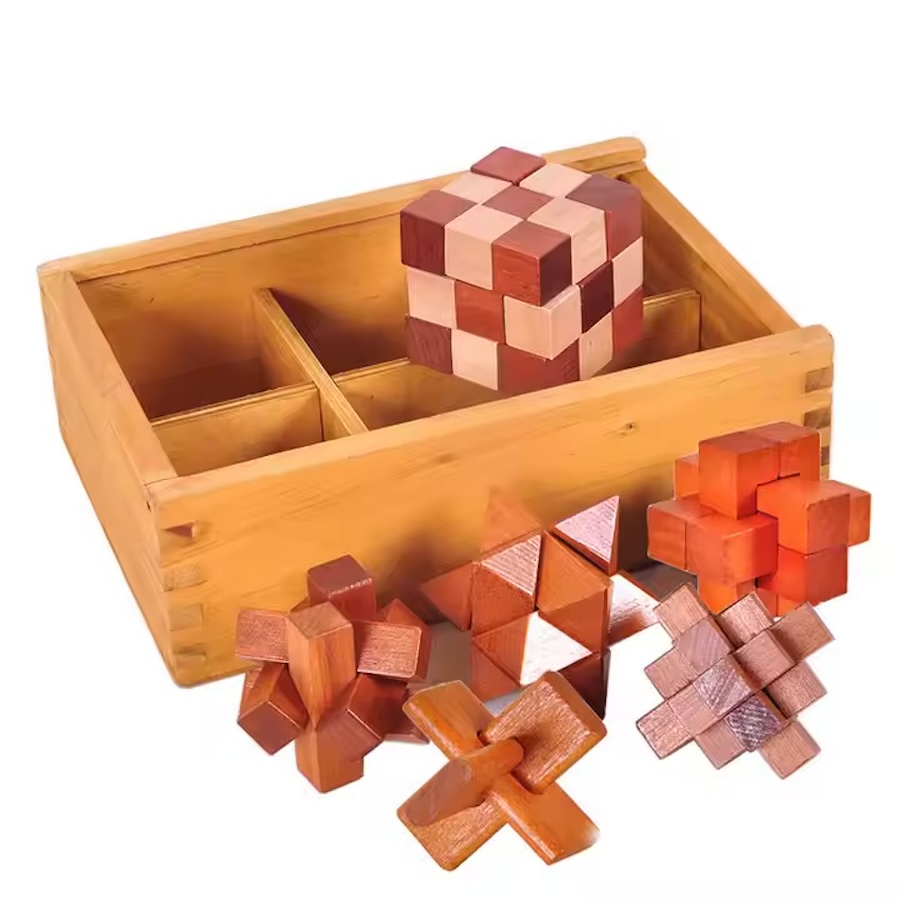 Alloy Puzzles Sada 6 dřevěných hlavolamů