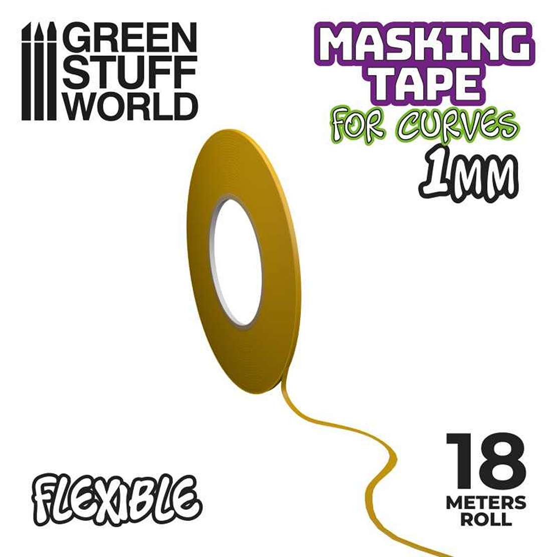 Green Stuff World Flexible Masking Tape - 1mm (Green Stuff World)
