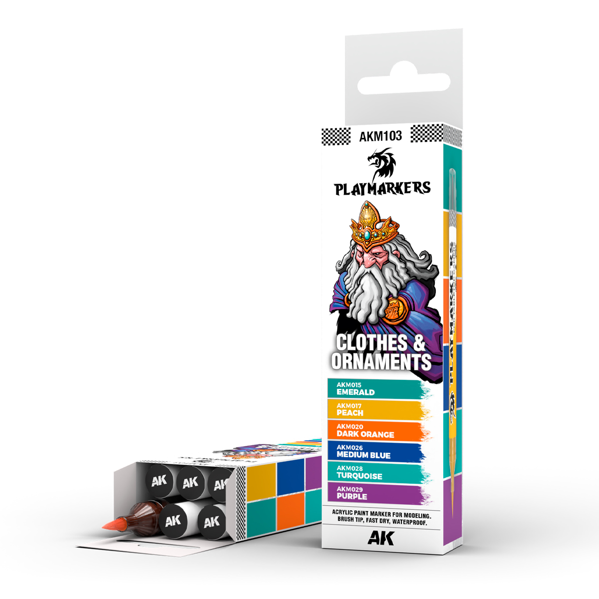 AK Interactive AKM103 PLAYMARKERS SET - CLOTHES & ORNAMENTS (AK Interactive)