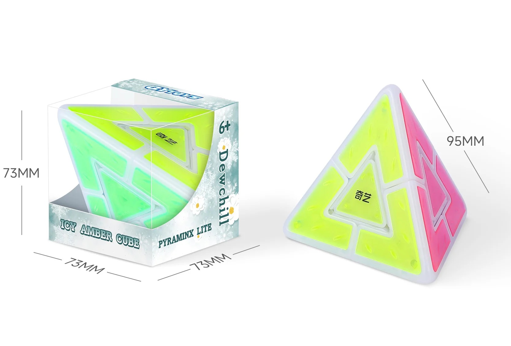 Duo Pyraminx Icy Amber (QiYi) - hlavolam