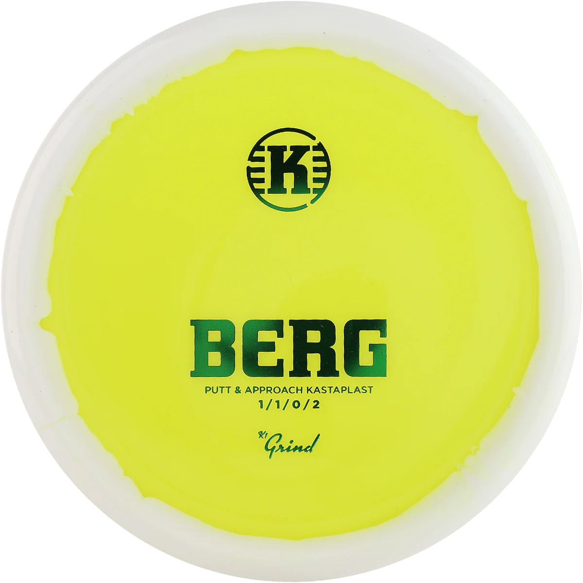 BERG - K1 Grind (Kastaplast) - stabilní discgolf putter Barva: Žlutá 173-175g