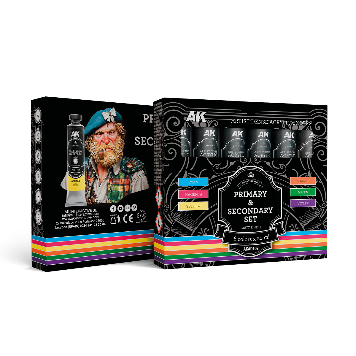 AK Interactive PRIMARY & SECONDARY SET – ARTISTIC DENSE ACRYLIC COLOR (AK)