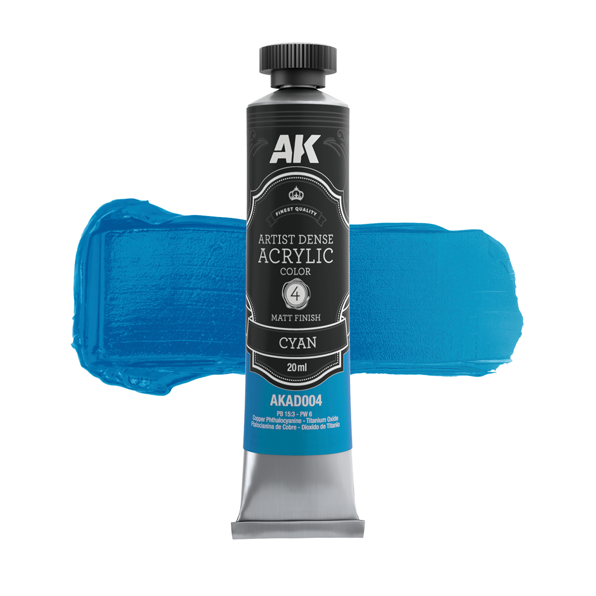 AK Interactive AKAD004 CYAN – ARTISTIC DENSE ACRYLIC COLOR (AK)