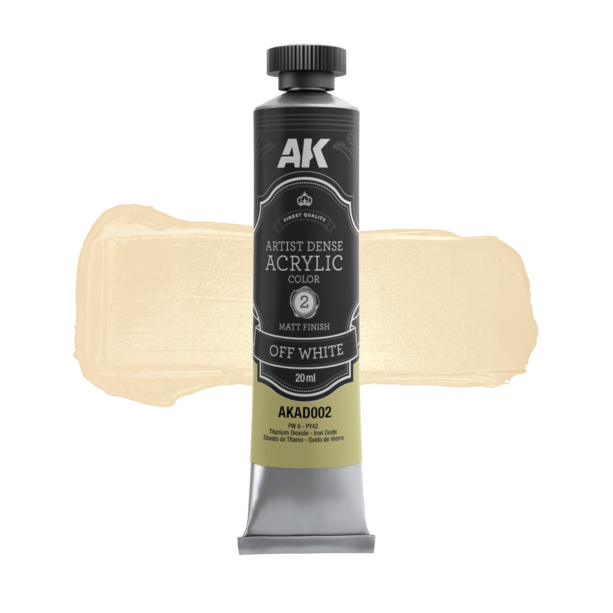 AK Interactive AKAD002 OFF WHITE – ARTISTIC DENSE ACRYLIC COLOR (AK)