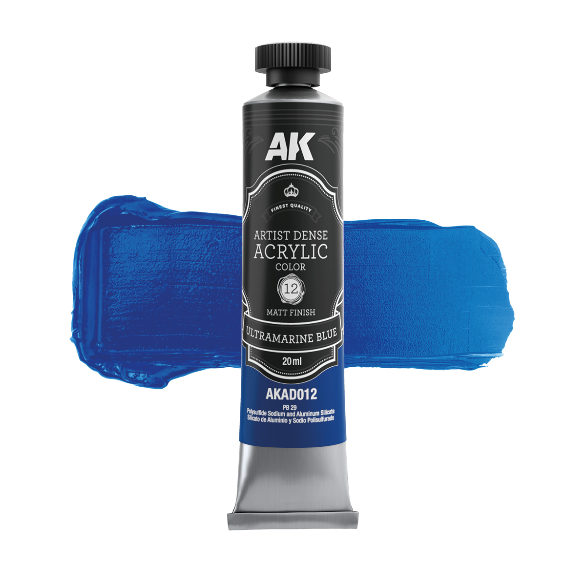 AK Interactive AKAD012 ULTRAMARINE BLUE – ARTISTIC DENSE ACRYLIC COLOR (AK)