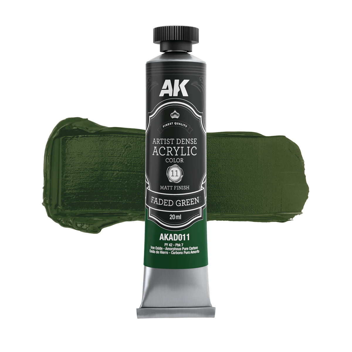 AK Interactive AKAD011 FADED GREEN – ARTISTIC DENSE ACRYLIC COLOR (AK)
