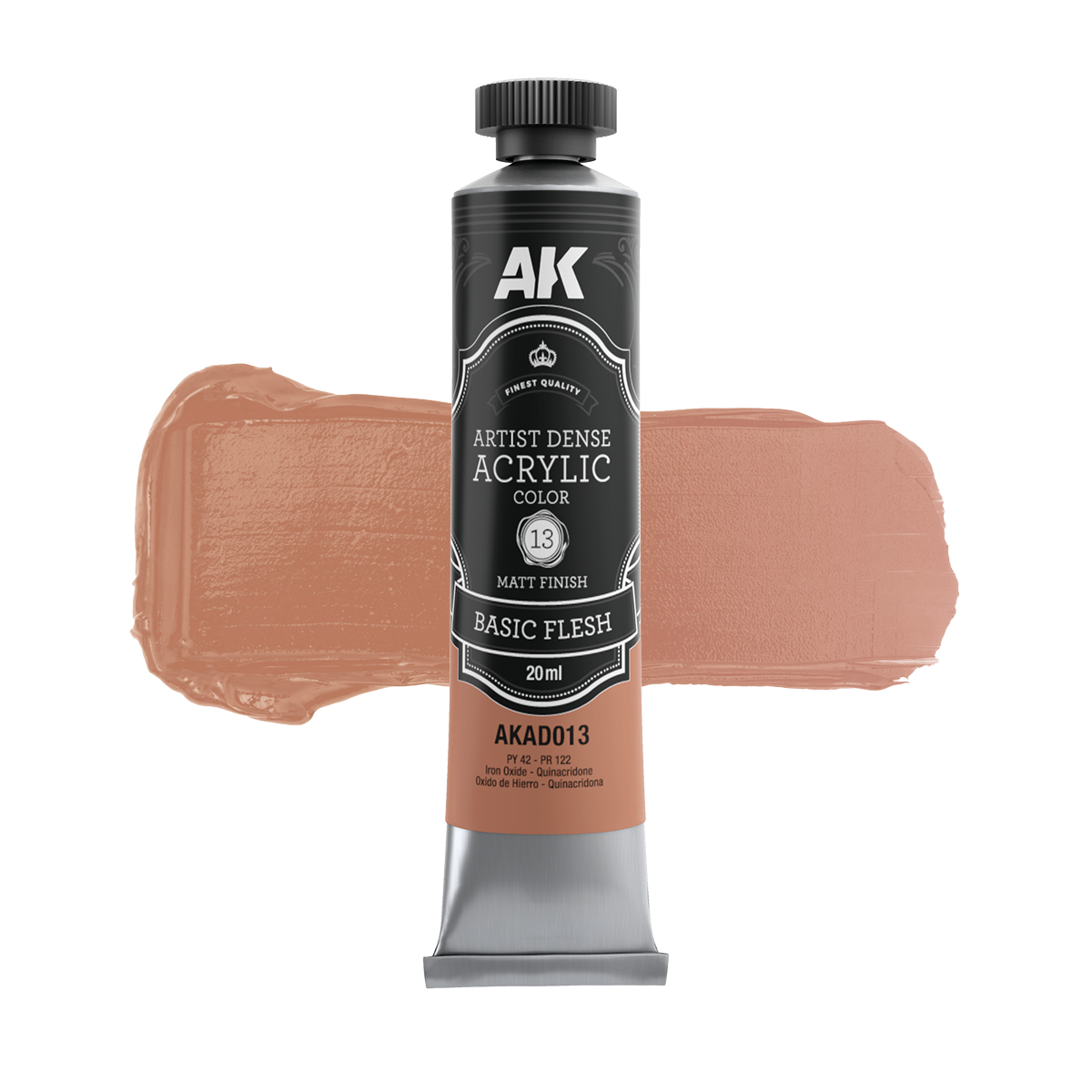 AK Interactive AKAD013 BASIC FLESH – ARTISTIC DENSE ACRYLIC COLOR (AK)