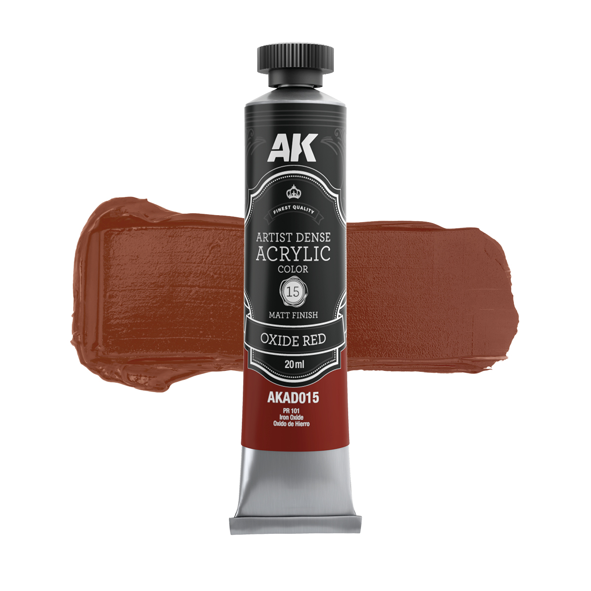 AK Interactive AKAD015 OXIDE RED – ARTISTIC DENSE ACRYLIC COLOR (AK)