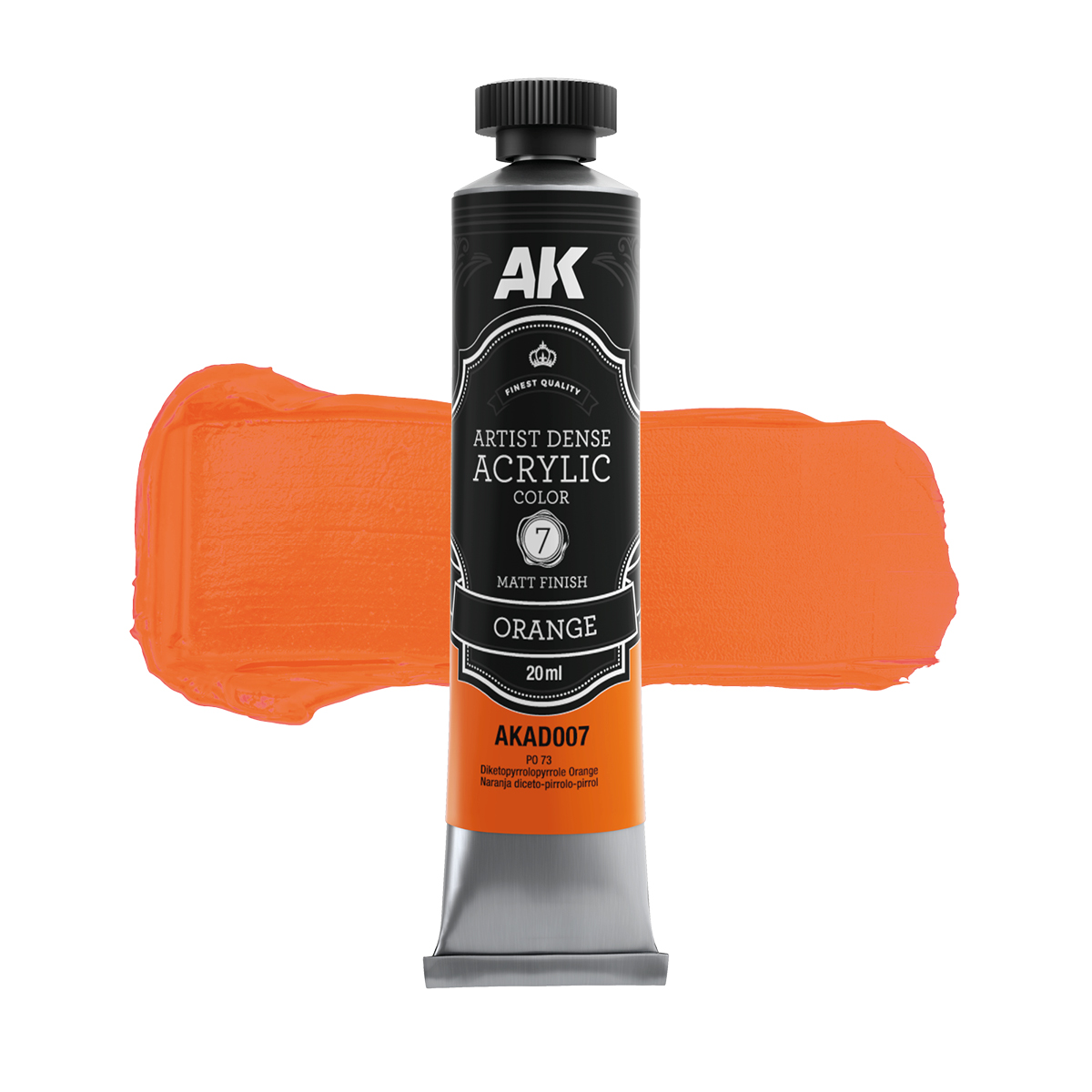 AK Interactive AKAD007 ORANGE – ARTISTIC DENSE ACRYLIC COLOR (AK)