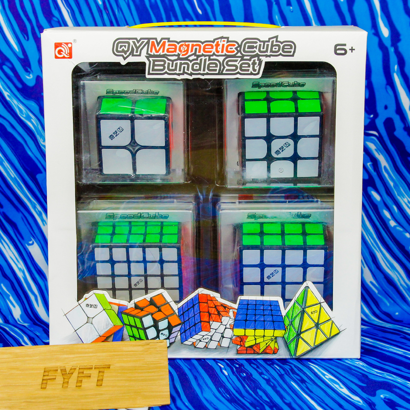 QiYi Magnetický cubing dárkový set 2x2-5x5 MS Black