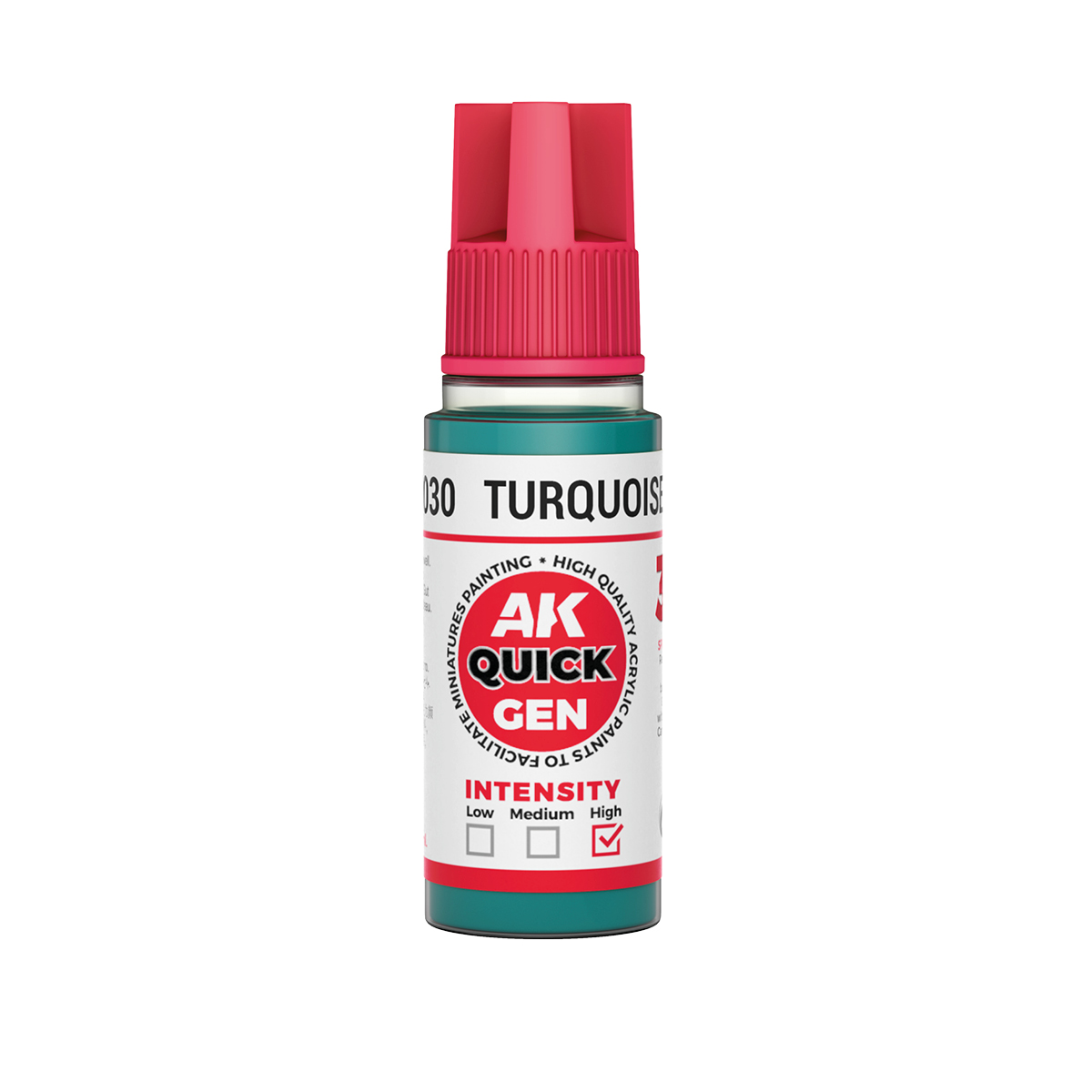 AK Interactive AK AK17030 TURQUOISE GREEN 18 ml - QUICK GEN