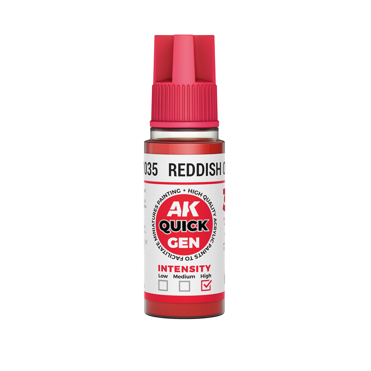 AK Interactive AK AK17035 REDDISH ORANGE 18 ml - QUICK GEN