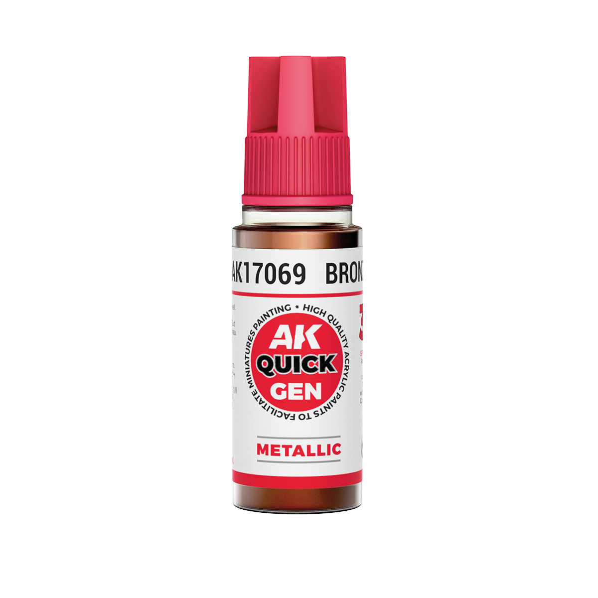 AK Interactive AK AK17069 BRONZE 18 ml - QUICK GEN