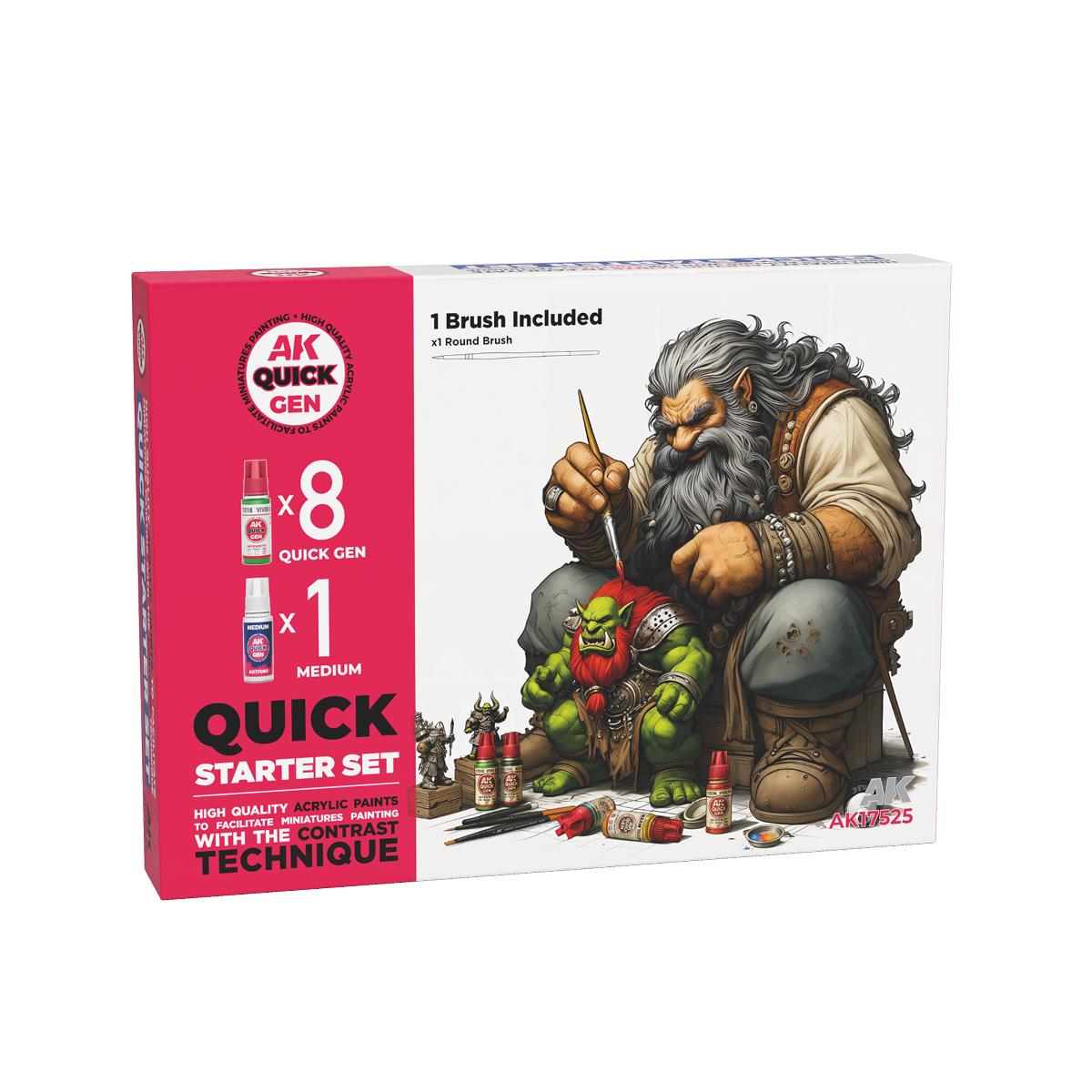 AK QUICK STARTER SET AK17525 (8 barev + štětec)