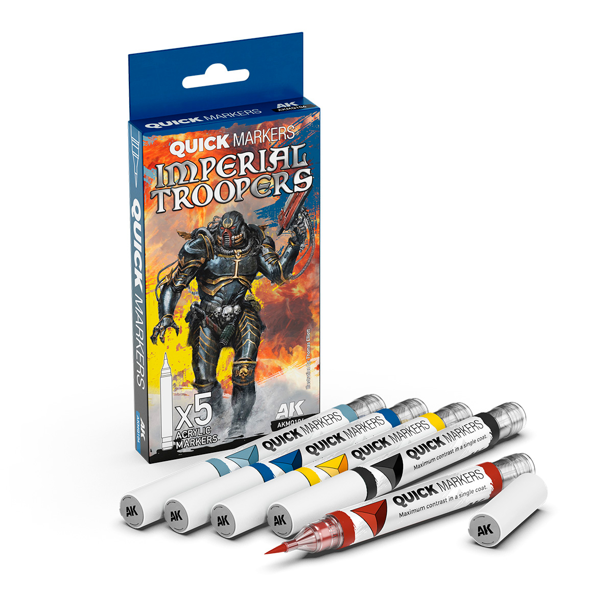 AK Interactive IMPERIAL TROOPERS QUICK MARKERS SET - sada 5 fixek AKMQ104 (AK Interactive)
