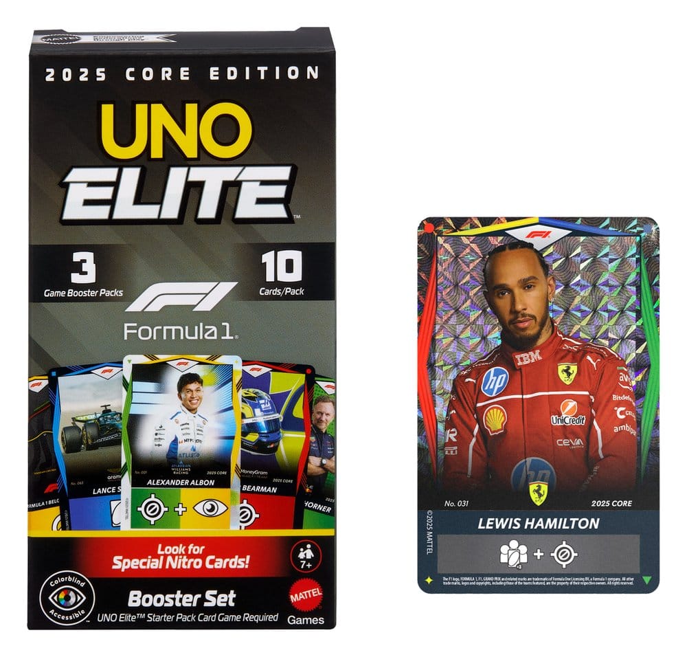 Mattel Formula 1 UNO Elite F1 Booster-Set - rozšíření 2025 (Mattel)