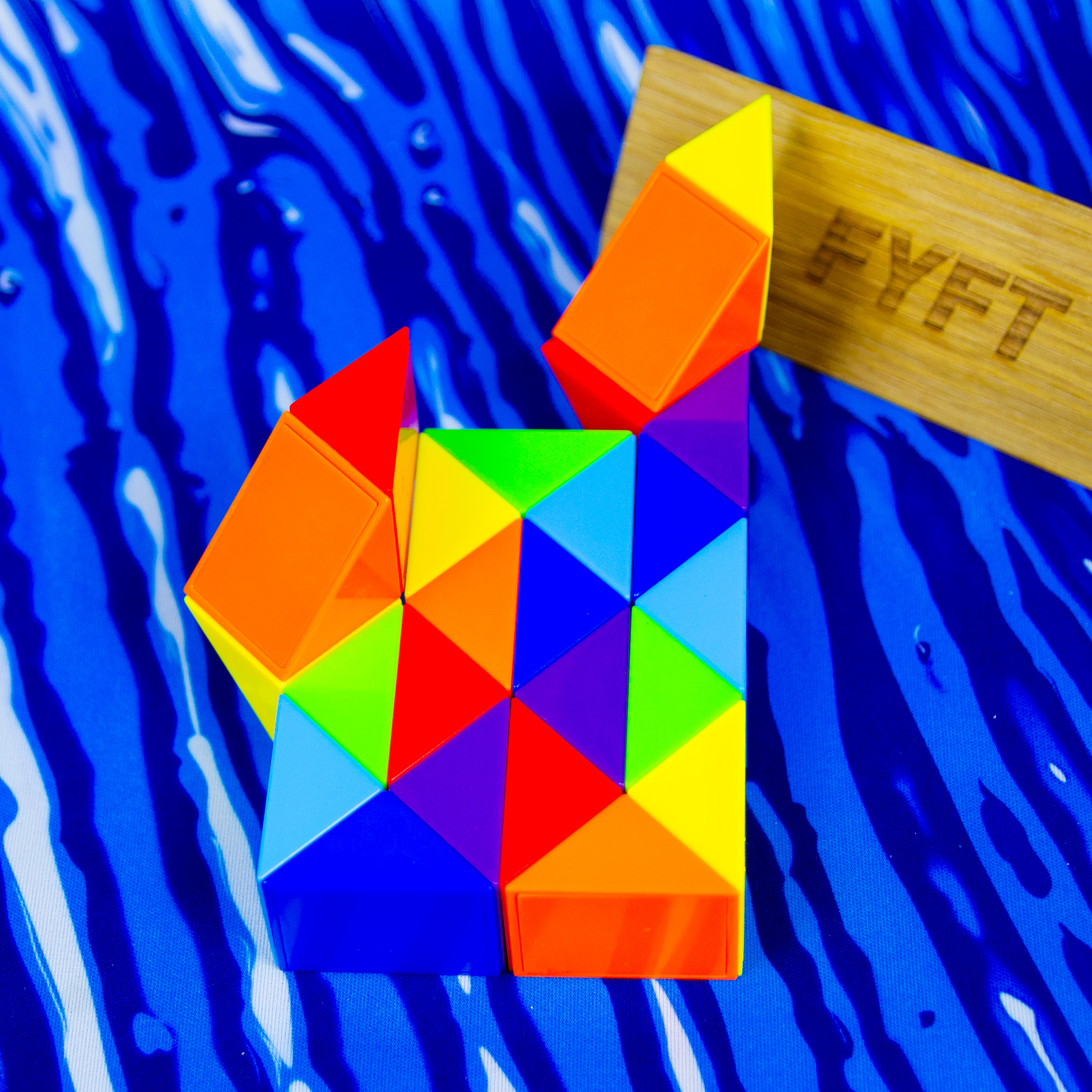 Duhový skládací had - 24 dílků - Rubikův had