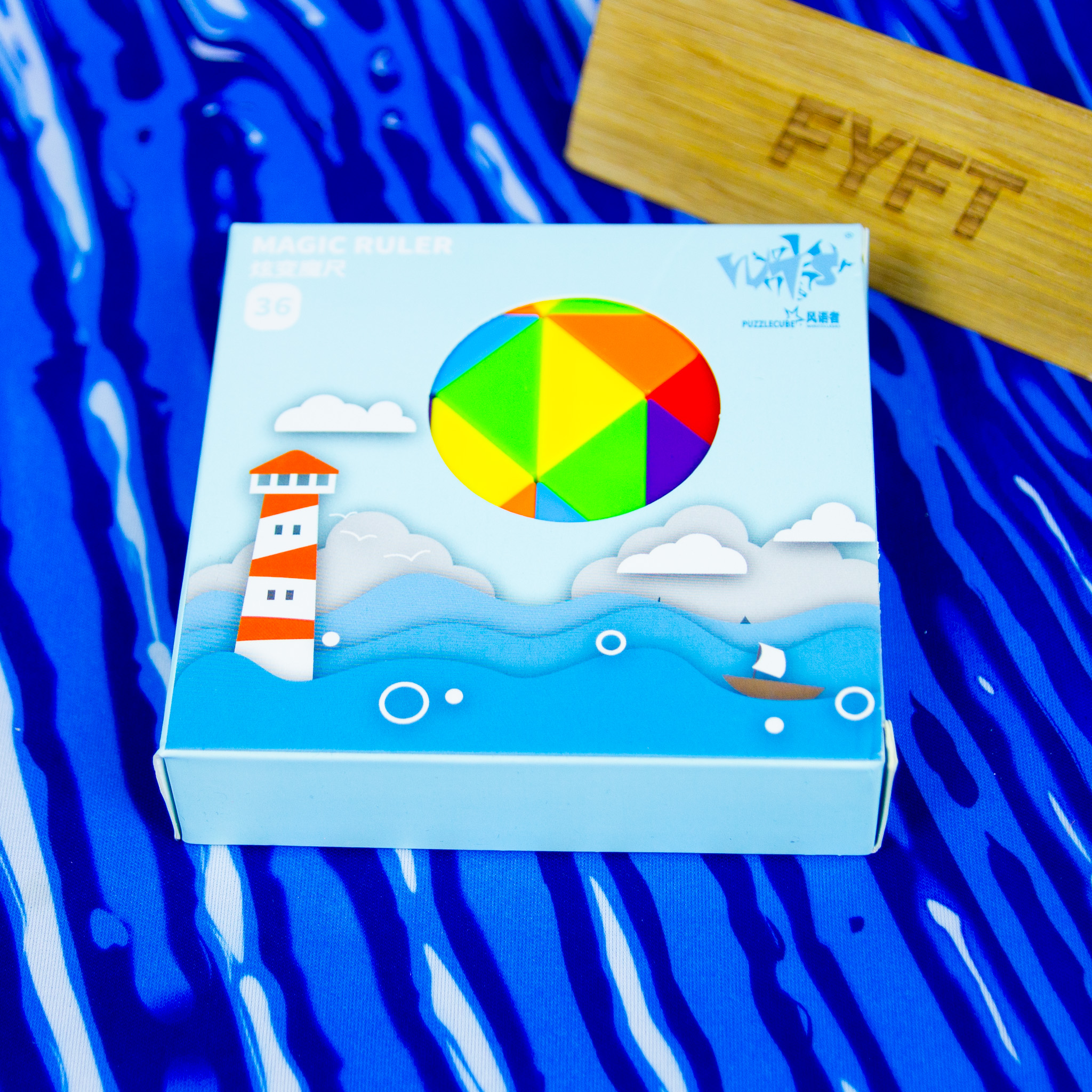 Duhový skládací had - 36 dílků - Rubikův had
